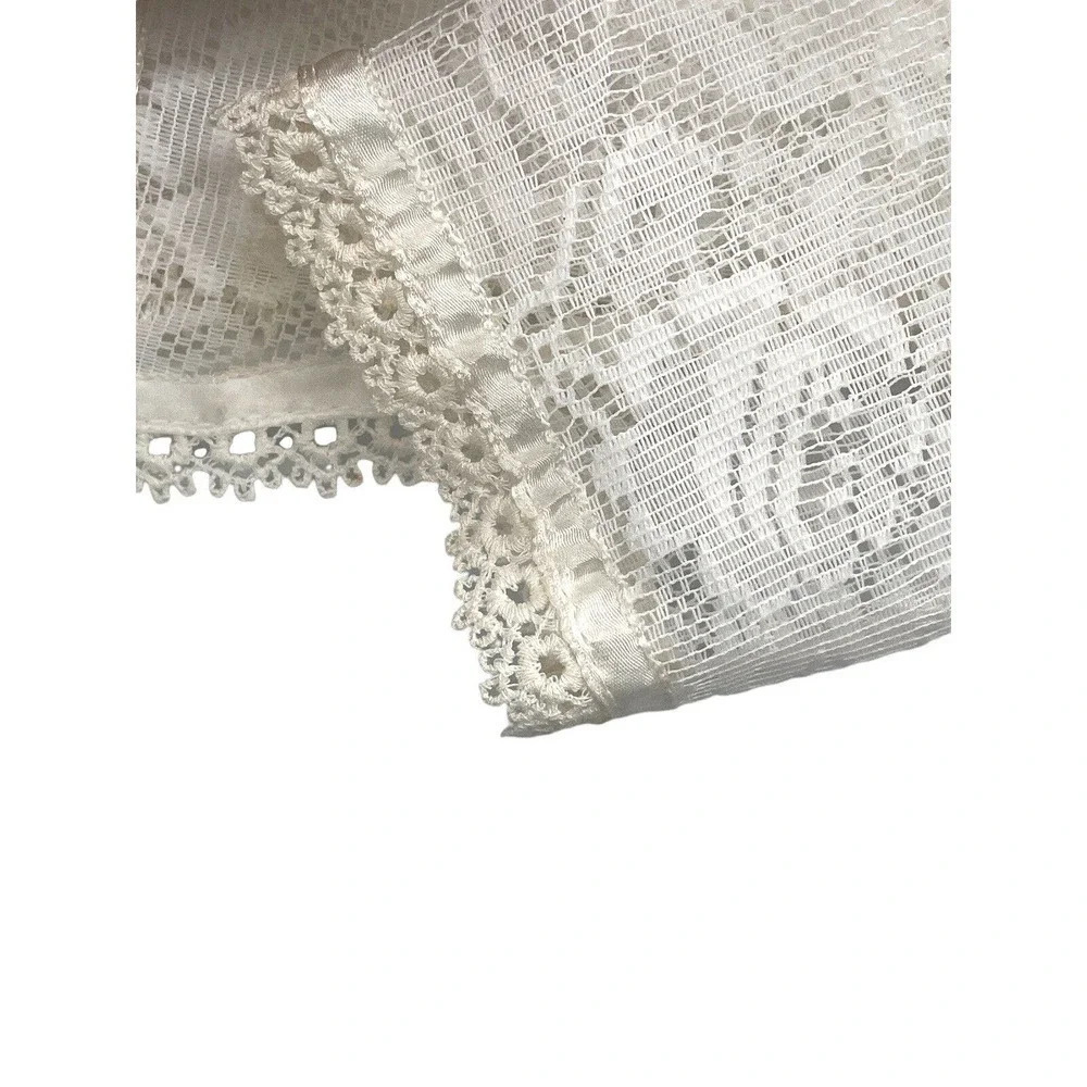 Vintage Gunne Sax Jessica's Gunnies Lace Open Front Cardigan size Small Ivory - Picture 10 of 12